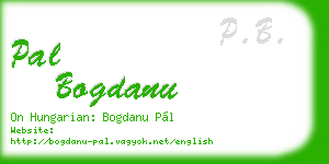 pal bogdanu business card