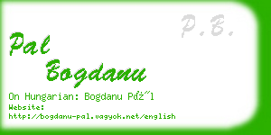 pal bogdanu business card